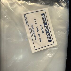 100 count 4” x 6” Clear Poly Bags